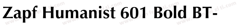 Zapf Humanist 601 Bold BT字体转换